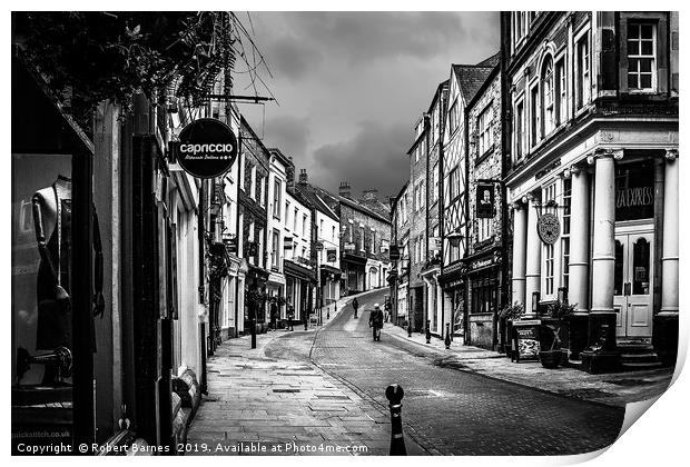 The Back Streets of Durham City Print by Lrd Robert Barnes