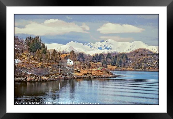 "Spring arrives in Norway" Framed Mounted Print by ROS RIDLEY
