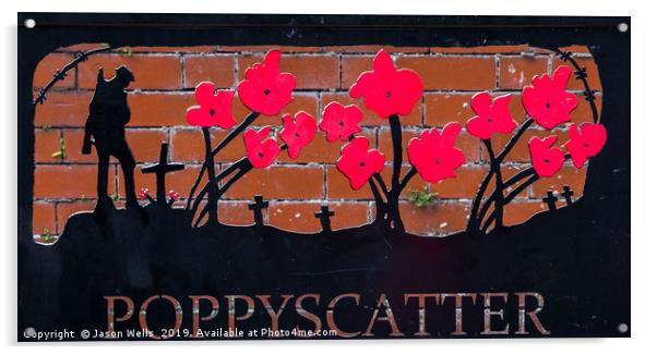 Poppyscatter bench Acrylic by Jason Wells
