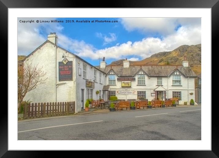 Black Bull Inn Coniston Framed Mounted Print by Linsey Williams