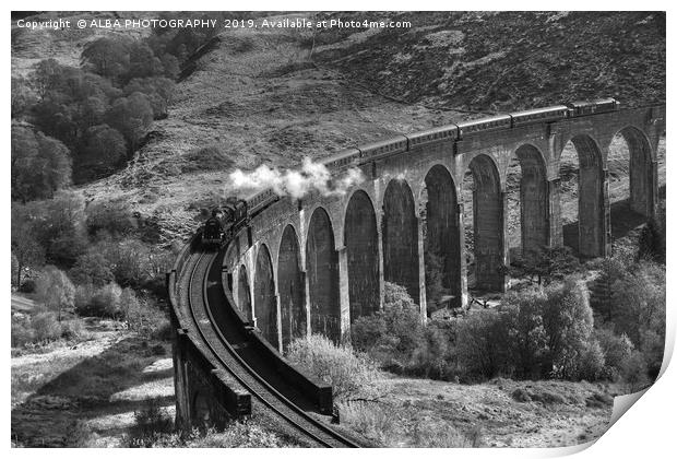 The Jacobite Steam Train, Glenfinnan Viaduct. Print by ALBA PHOTOGRAPHY