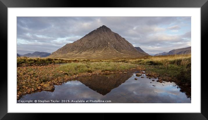 A Moody morning in Glencoe Framed Mounted Print by Stephen Taylor