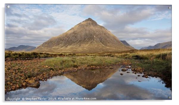 Buachaille Etive Mor Acrylic by Stephen Taylor