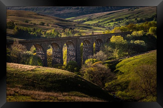 Looking down over Dent Head Viaduct Framed Print by George Robertson