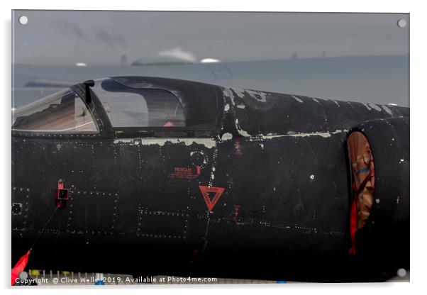 A well weathered cockpit on U2 Dragon Lady at RIAT Acrylic by Clive Wells