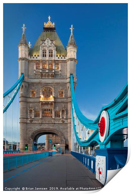 Tower Bridge - London Print by Brian Jannsen