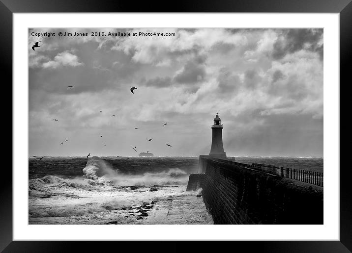 Brewing up a Storm in B&W Framed Mounted Print by Jim Jones