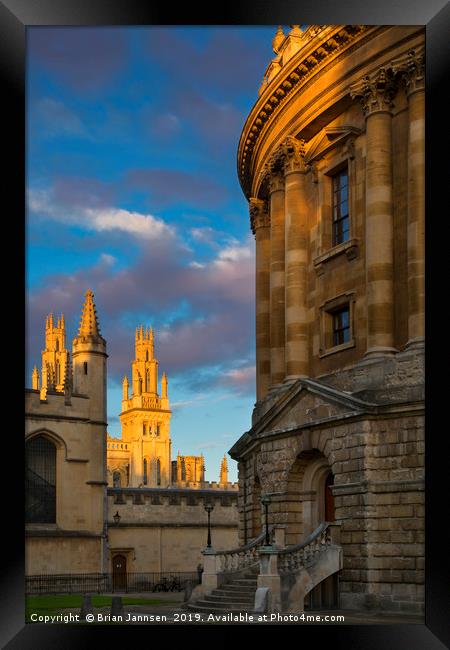 Radcliffe Camera - Oxford Framed Print by Brian Jannsen