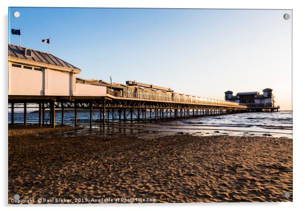 Weston Super Mare Pier Acrylic by Paul Brewer