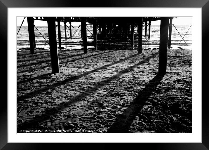 Under the Pier Framed Mounted Print by Paul Brewer