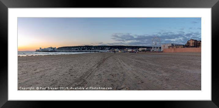 Weston Super Mare Pier Framed Mounted Print by Paul Brewer