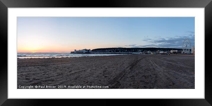 Weston Super Mare Pier Framed Mounted Print by Paul Brewer