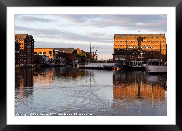 Alexandra Warehouse Gloucester Docks  Framed Mounted Print by Paul Brewer