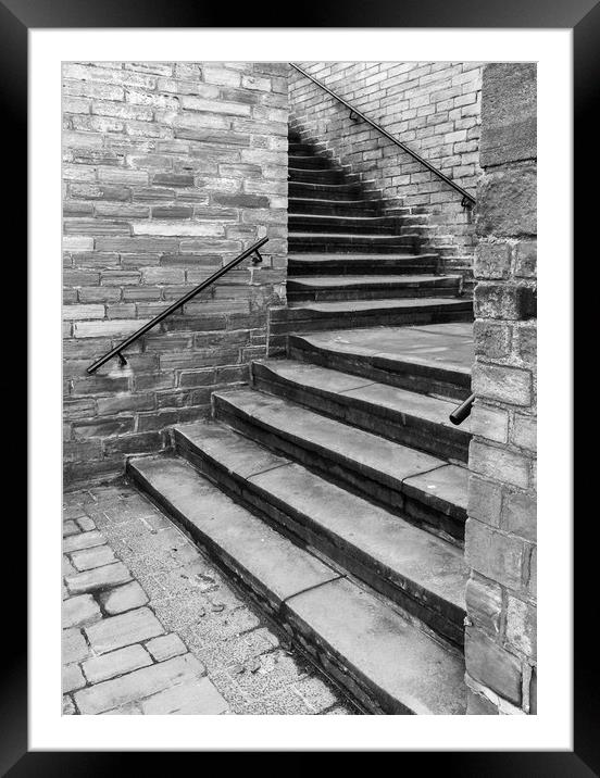 Steps.  Framed Mounted Print by Ros Crosland