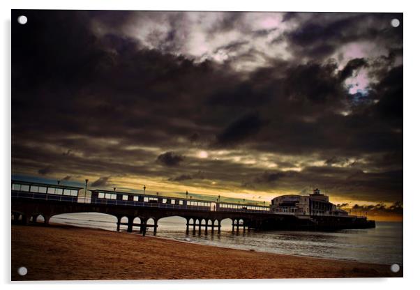 Bournemouth Pier Beach Dorset England Acrylic by Andy Evans Photos