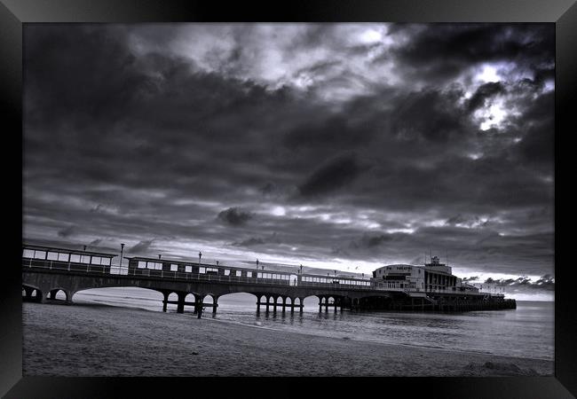 Bournemouth Pier Beach Dorset England Framed Print by Andy Evans Photos