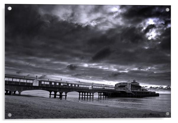 Bournemouth Pier Beach Dorset England Acrylic by Andy Evans Photos