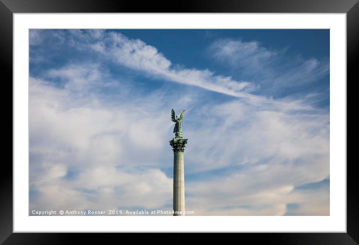 Millennium Monument Budapest Framed Mounted Print by Anthony Rosner