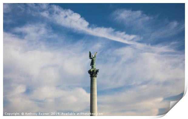 Millennium Monument Budapest Print by Anthony Rosner