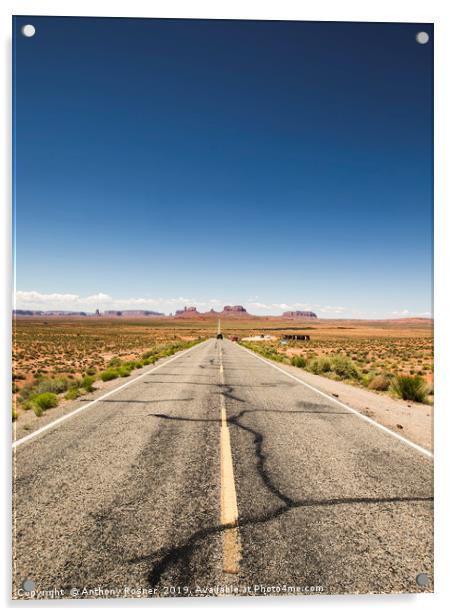 Road to Monument Valley Acrylic by Anthony Rosner
