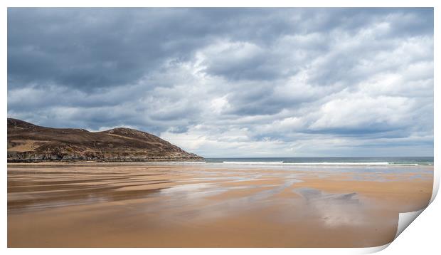 Torrisdale Bay and sandy beach Print by George Robertson