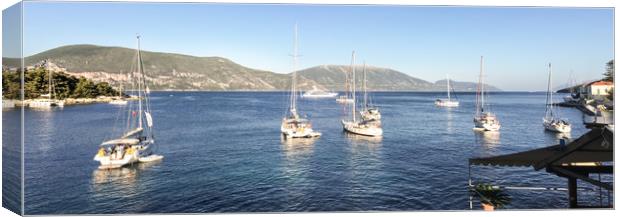 Panorama from Fiscardo Canvas Print by Naylor's Photography