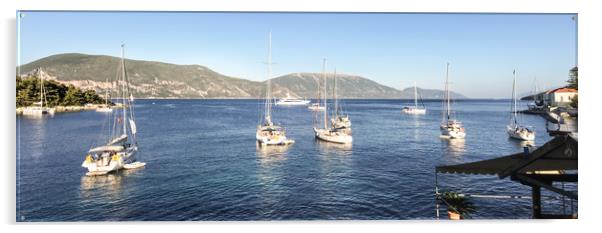 Panorama from Fiscardo Acrylic by Naylor's Photography