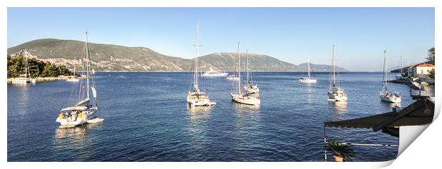 Panorama from Fiscardo Print by Naylor's Photography