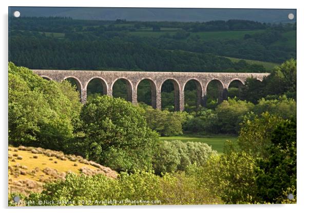 Cynghordy Viaduct Carmarthenshire Mid Wales Acrylic by Nick Jenkins