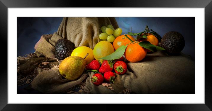 A mixture of fruit Framed Mounted Print by Leighton Collins