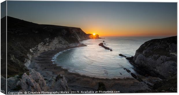 St Oswalds Bay on the Jurassic Coast in Dorset Canvas Print by Creative Photography Wales