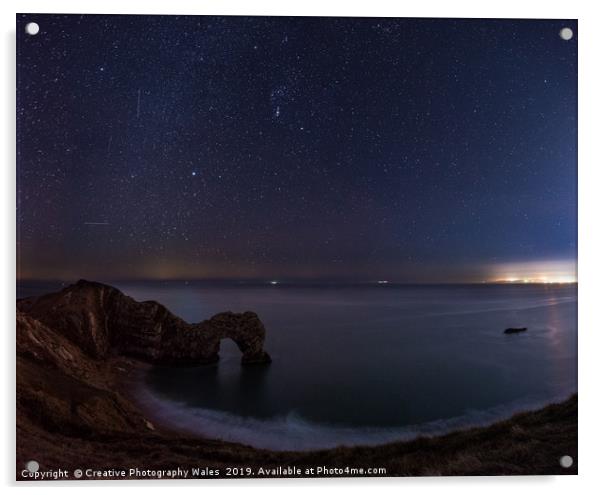 Durdle Door at Night, Jurassic Coast Acrylic by Creative Photography Wales