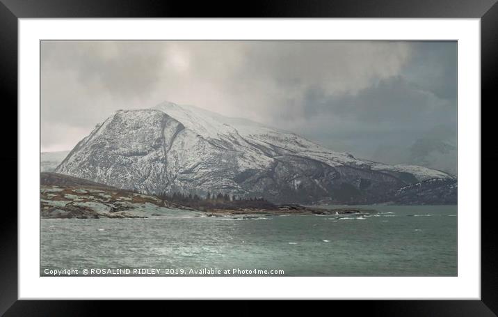 "Snow storm arriving" Framed Mounted Print by ROS RIDLEY