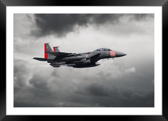 492nd Heritage F-15 Framed Mounted Print by J Biggadike
