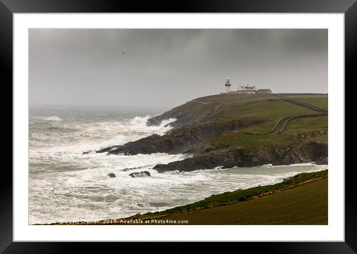 Galley Head Lighthouse Framed Mounted Print by David O'Brien