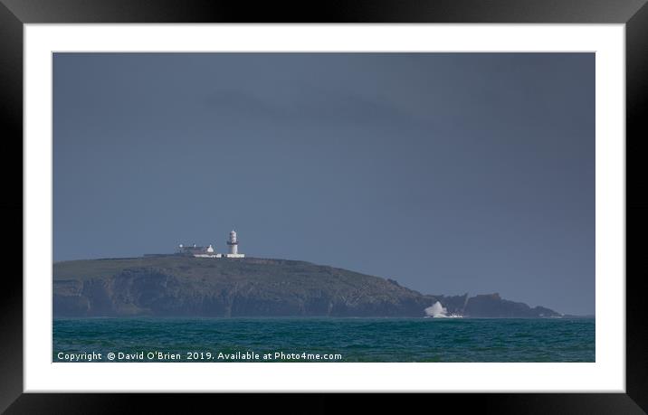 Galley Head Lighthouse Framed Mounted Print by David O'Brien