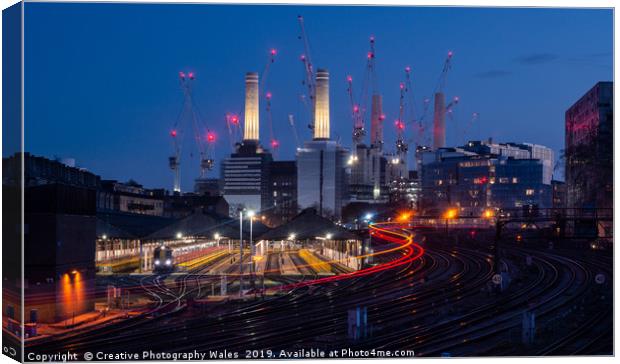 Battersea Power Station on the Thames, London Canvas Print by Creative Photography Wales