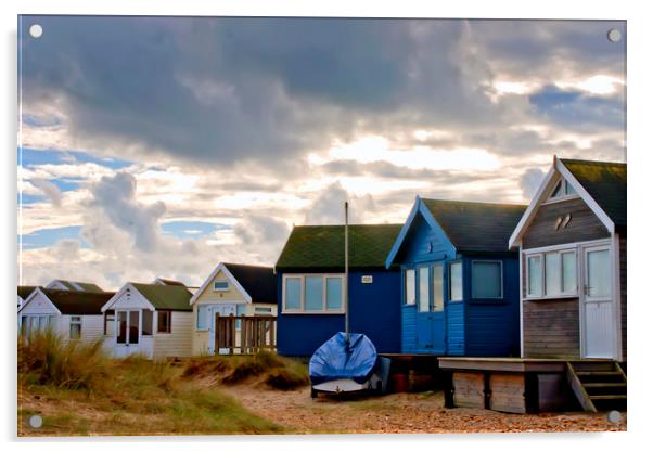 Hengistbury Head Beach Huts Dorset Acrylic by Andy Evans Photos