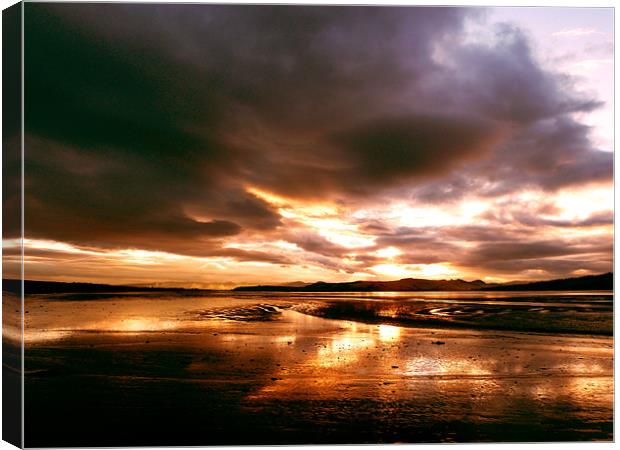 Sunset over the Cromarty Firth Canvas Print by Mark Malaczynski
