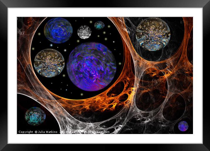 Through Time and Space  Framed Mounted Print by Julia Watkins