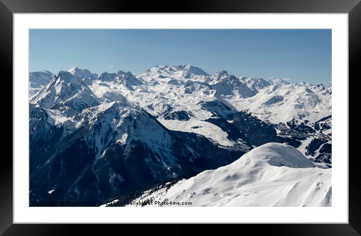 Courchevel from La Plagne Framed Mounted Print by Graham Moore