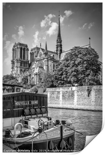 PARIS Cathedral Notre-Dame | monochrome Print by Melanie Viola