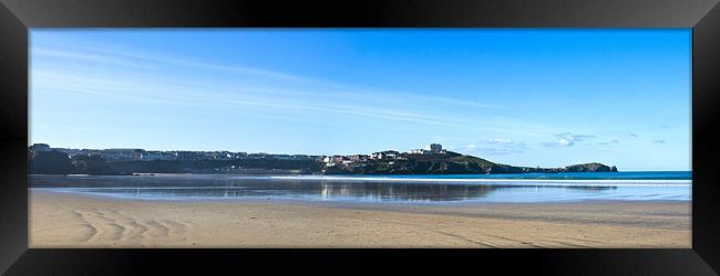 Newquay Panorama Framed Print by David Wilkins
