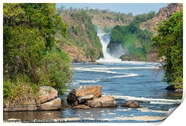 Murchison Falls from the Victoria Nile in Uganda Print by Angus McComiskey