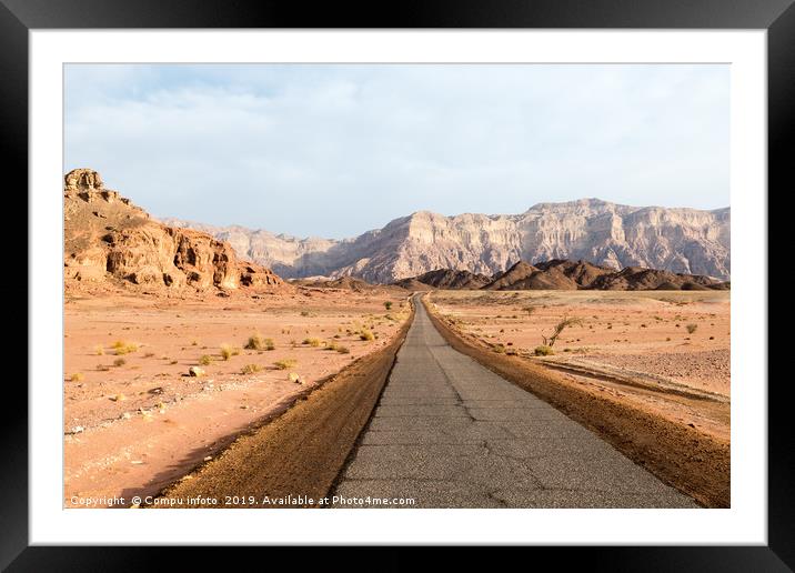 road in timan national park in south israel near e Framed Mounted Print by Chris Willemsen