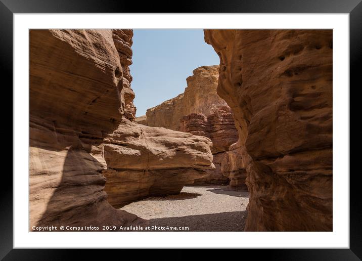 red canyon in israel Framed Mounted Print by Chris Willemsen