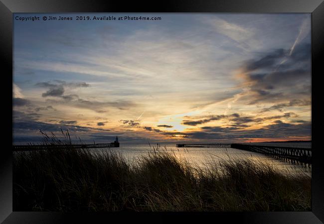 North Sea sunrise Framed Print by Jim Jones