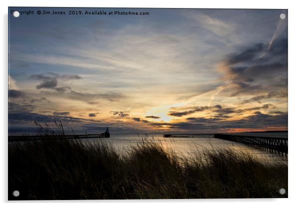 North Sea sunrise Acrylic by Jim Jones
