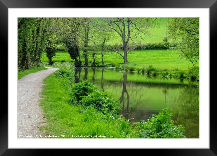 The Canal Path Framed Mounted Print by Jane Metters