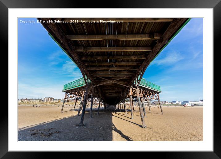 Underneath Lytham St Annes Pier Framed Mounted Print by Katie McGuinness